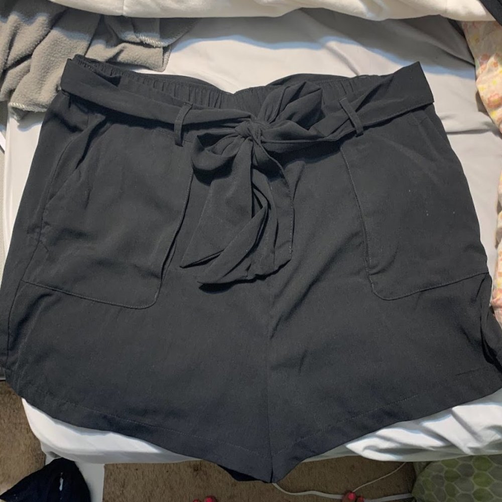 Black Paperbag Shorts
